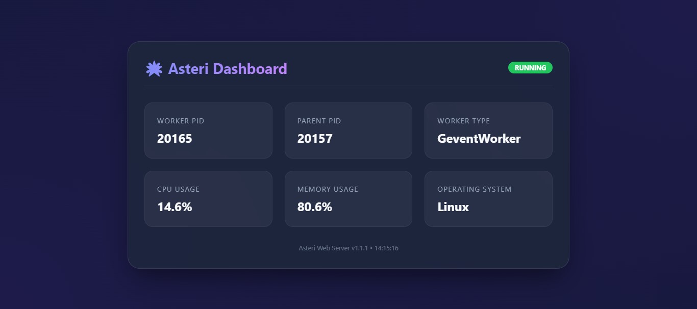 Asteri Dashboard